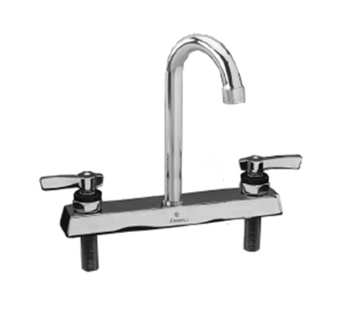 Component Hardware KL41-8102-RE1 8" Gooseneck Ceramic Valves Encore Workboard Faucet