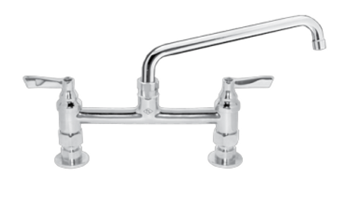 Component Hardware TLL61-8110-SE1MKZ 8" Centers Stainless Steel Deck Mount Top-Line Faucet