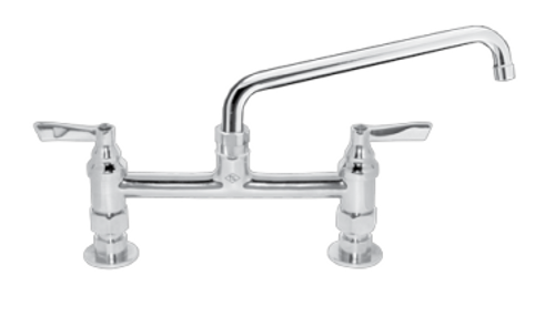 Component Hardware TLL61-8114-SE1Z 8" Centers Stainless Steel Deck Mount Elevated Bridge Top-Line Faucet