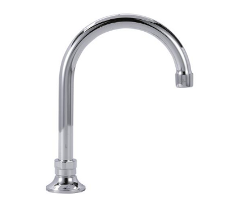 Component Hardware KL74-9002 6" Stainless Steel Swivel Gooseneck Deck Mount Encore Spout Base