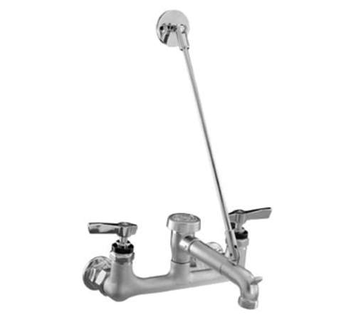 Component Hardware K77-8106-BR-Z 6" L Chrome Plated Brass Wall Mount Encore Service Sink Faucet