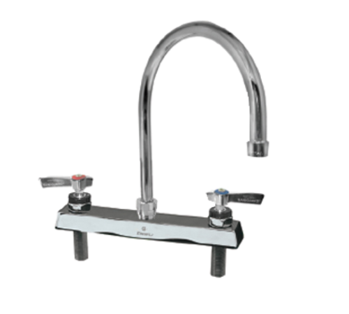 Component Hardware KL41-8001-SE1 8" Gooseneck Compression Valves Encore Workboard Faucet