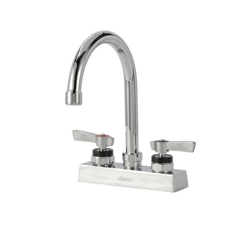 Component Hardware KL41-4002-SE1 4" Centers Stainless Steel Deck Mount Gooseneck Spout Encore Workboard Faucet