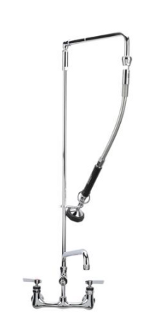 Component Hardware KL53502612AF4 12" Horizontal Tubular Spout Add-On faucet Wall Mount Encore Pre-rinse Assembly