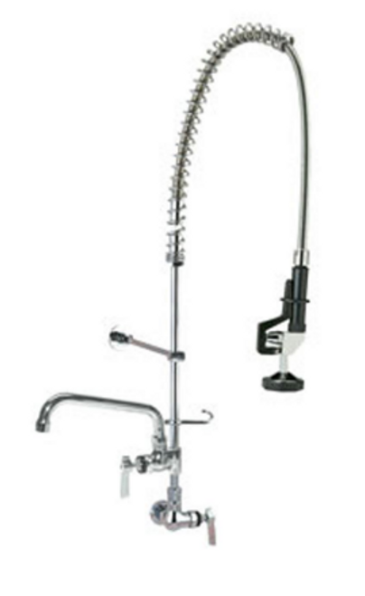 Component Hardware KL69-1000-AF3 10" Horizontal Tubular Swing Spout Add-On Faucet Single Hole Wall Mount Encore Pre-Rinse Assembly