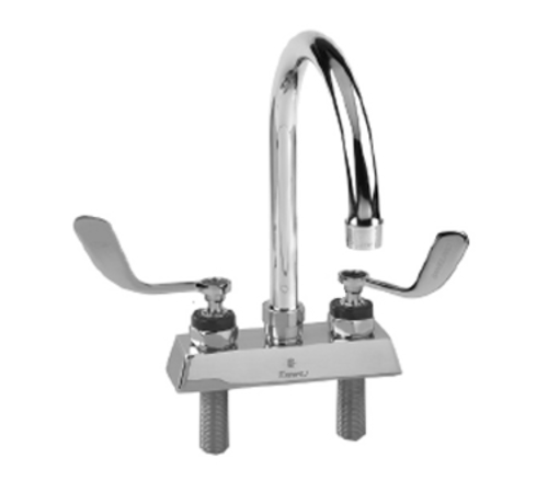 Component Hardware KL41-4100-SE4 4" Gooseneck Ceramic Valves Encore Workboard Faucet