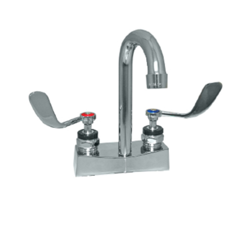Component Hardware KL83-4002-RE4 6" Stainless Steel Rigid Gooseneck Spout Deck Mount Centerset Encore Faucet
