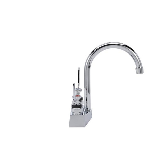 Component Hardware KL83-4002-RE4 6" Stainless Steel Rigid Gooseneck Spout Deck Mount Centerset Encore Faucet