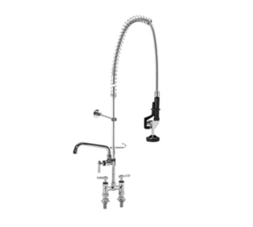 Component Hardware KL56-1000-AF5 4" Centers Deck Mount Compression Valves Encore Pre-Rinse Assembly with 14" Add-On Faucet