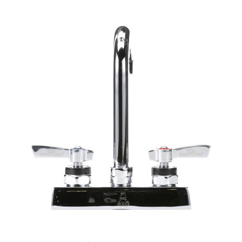 Component Hardware KL41-4000-SE1 4" Centers Stainless Steel Deck Mount Gooseneck Spout Encore Workboard Faucet