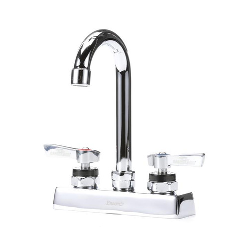 Component Hardware KL41-4000-SE1 4" Centers Stainless Steel Deck Mount Gooseneck Spout Encore Workboard Faucet