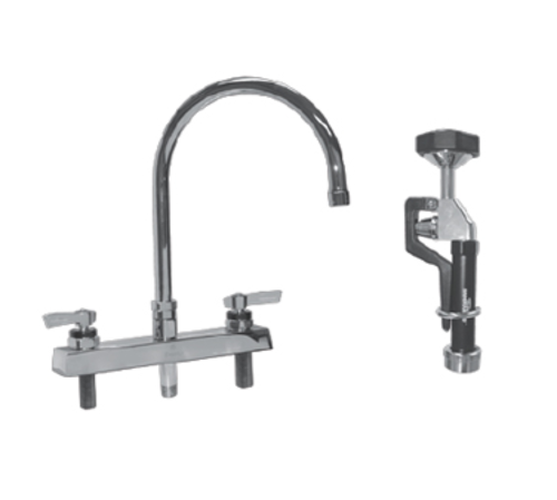 Component Hardware KL41-8301-96 8" Gooseneck Compression Valves Deck Mount Encore Faucet