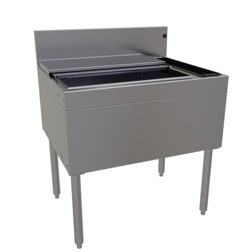 Glastender CBB-30R4-CP10 Stainless Steel Underbar Ice Bin/Cocktail Unit - 30"W x 24"D