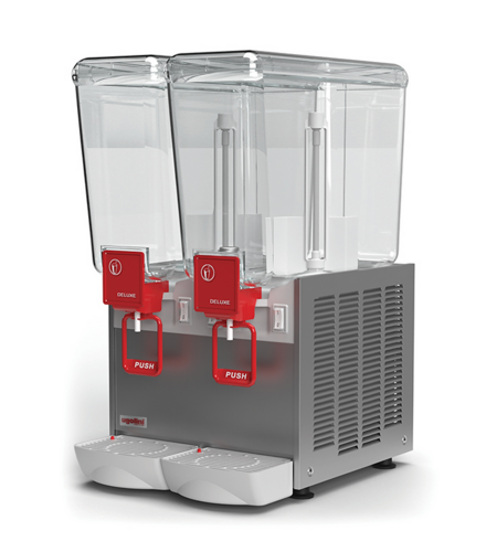  Ugolini Arctic Deluxe 20/2 MM - 20 Liters, 2 Bowl, Medium Velocity Paddle Mixer Agitator, Refrigerated Beverage Dispenser - Made in Italy