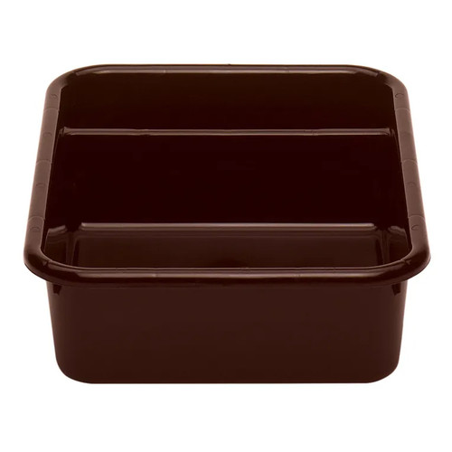Cambro 1621CBP131 15.62" L x 20.5" W x 4.87 H (2) Compartments Hi-Gloss Plastic Dark Brown Cambox - 12/Case
