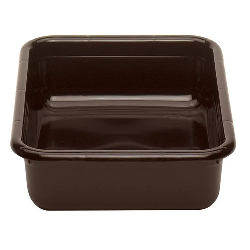 Cambro 1520CBPF131 15.31" L x 19.93" x 4.93" H Hi-Gloss Plastic Flat Bottom Dark Brown Cambox - 12/Case