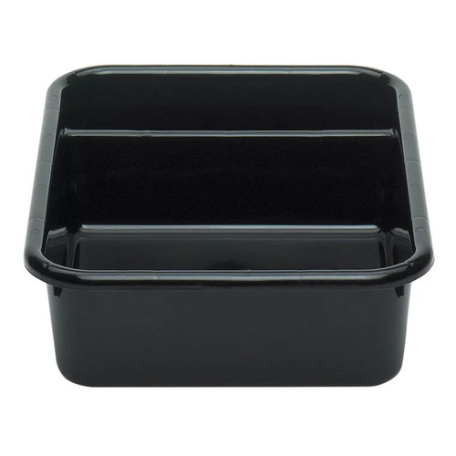 Cambro 1621CBP110 15.62" L x 20.5" W x 4.87 H (2) Compartments Hi-Gloss Plastic Black Cambox - 12/Case