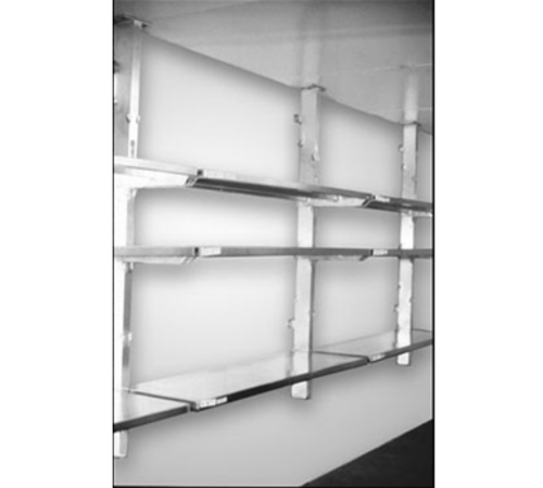 New Age 96619 Common Upright for Wall Mount Cantilever 108" Locking Tabs Spaced On 12" Centers