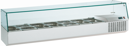 U-Line UCGAC166 U-Line Commercial Glass-Top Refrigerated Condiment Rail - 115 Volts