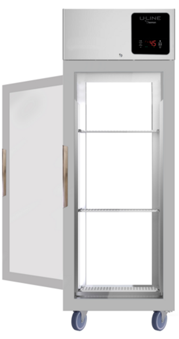 U-Line UCRP125-GG31A 25 Cu. Ft. Glass (Display) Door Pass-Thru Commercial Refrigerator