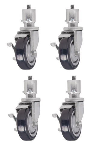 Vulcan CASTERS-VULSCR-6IN 6" Overall Height Set of 4 Adjustable Casters