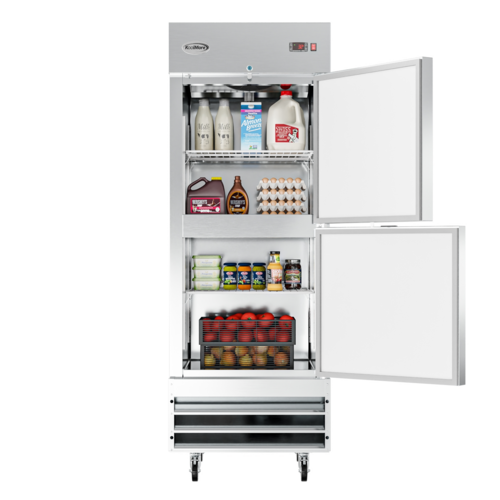 Koolmore RIR-1D-SSHD 23 Cu. Ft. 1 Solid Door Stainless Steel Reach In Refrigerator - 115 Volts