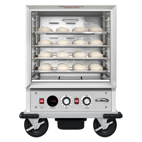 Koolmore KM-CHP12-SNGL 33.1" W Silver Aluminum 12 Pans Half-Size Commercial Heated Holding or Proofing Cabinet - 120 Volts