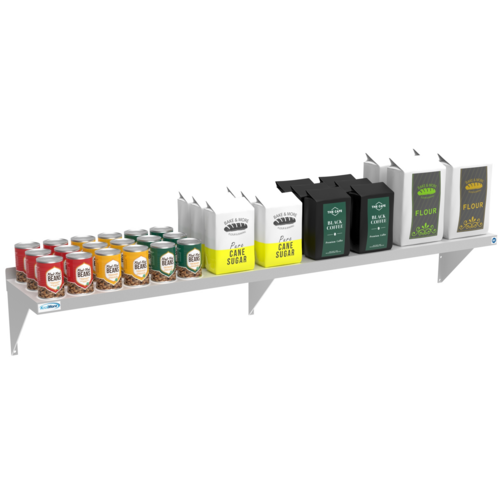 Koolmore WMSH-1272 72" W Stainless Steel 18 Gauge Wall Shelf