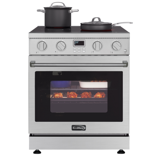 Koolmore KM-EPR-30AP-SS 29.9" W x 29.7" D x 36.1" H Stainless Steel Professional Electric Range - 240 Volts