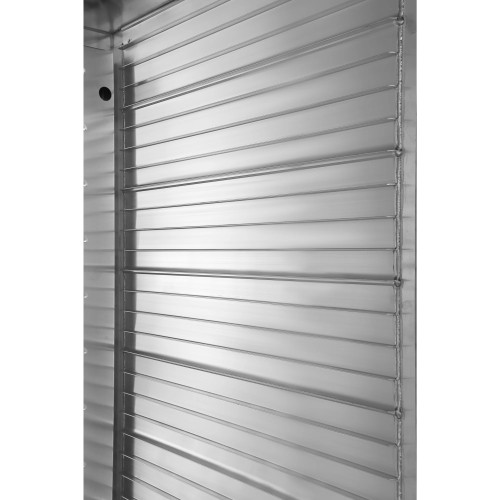 Koolmore KM-CHP36-SNGL 33.1" W x 66.4" H Silver Aluminum 36 Pans Full-Size Commercial Heated Holding or Proofing Cabinet - 120 Volts