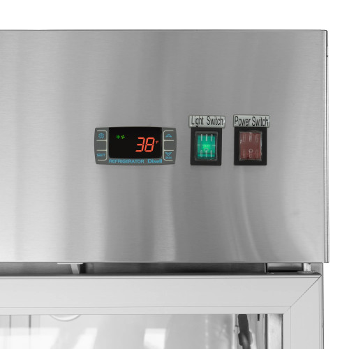 Koolmore RIR-1D-GD 21 Cu. Ft. 1 Glass Door Stainless Steel Reach In Refrigerator - 115 Volts