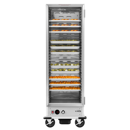 Koolmore KM-CH36-SNGL 33.1" W Silver Aluminum 36 Pans Full-Size Commercial Heated Holding or Proofing Cabinet - 120 Volts