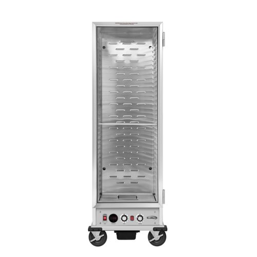 Koolmore KM-CHP36-WNGL 33.1" W x 66.4" H Silver Aluminum Full-Size Glass Door Commercial Heated Holding or Proofing Cabinet - 120 Volts