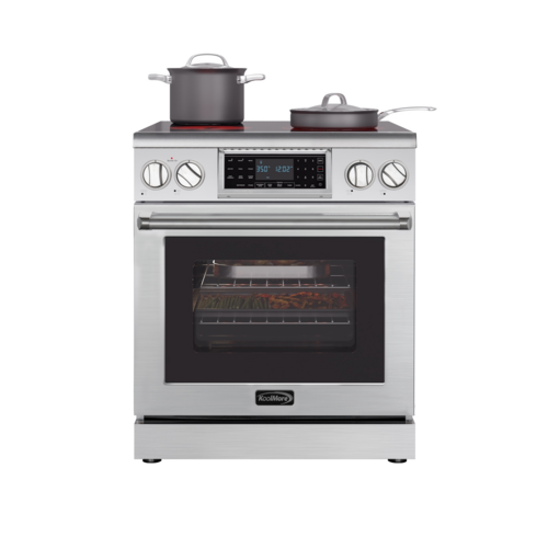 Koolmore KM-EPR-30TDP-SS 30" W x 23.6" D x 36" H Stainless Steel Self-Cleaning Professional Electric Range - 240 Volts