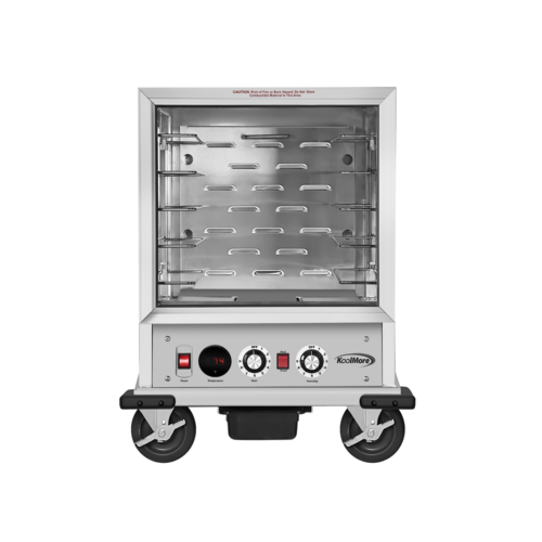 Koolmore KM-CHP12-WNGL 33.1" W Silver Aluminum 12 Pans Half-Size Solid Dutch Door Commercial Heated Holding or Proofing Cabinet - 120 Volts