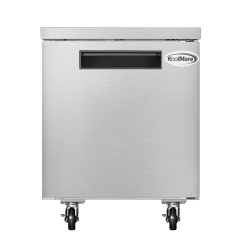 Koolmore KM-UCF-1DSS 27" W Stainless Steel Solid Door Commercial Undercounter Freezer - 115 Volts