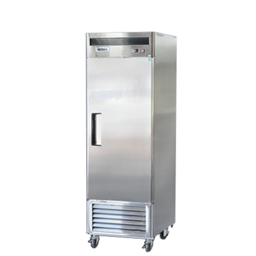 Bison BRF-21 21 Cu. Ft. One-Section Self Closing Locking Stainless Steel Door Reach-In Freezer - 115 Volts 1-Phase