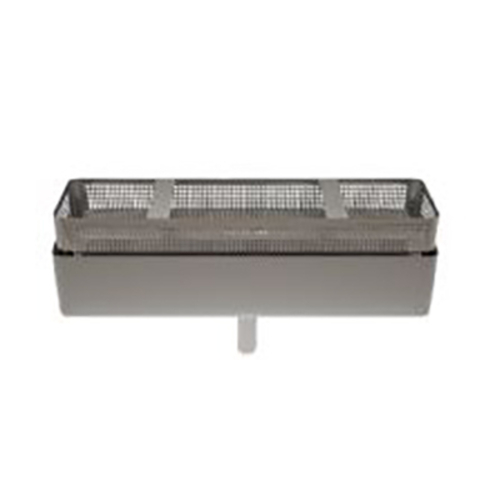 NBR Equipment TB-26 26.5"W × 4"D × 4"H Stainless Steel Scrap Trough & Basket