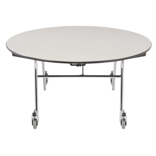 National Public Seating MTSSF-60R 60" W Round 14 Gauge Steel Mobile EasyFold Cafeteria Table