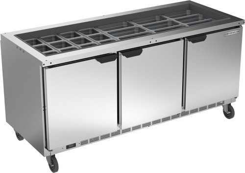 Beverage Air SPE72HC-S 72.63" W Stainless Steel Salad Top Refrigerated Counter - 115 Volts