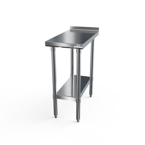 NBR Equipment TS-F1836 18" W x 36" D x 37.25" H Stainless Steel Open with Undershelf Premium Filler Table