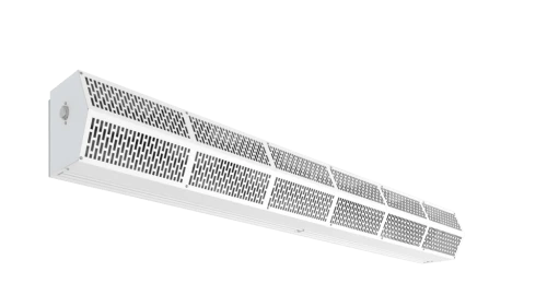 Berner PE06-C-2108A 108" L White Powder Coat Exterior Pass Thru Unit 6 Ambient (Unheated) Air Curtain - 120 Volts