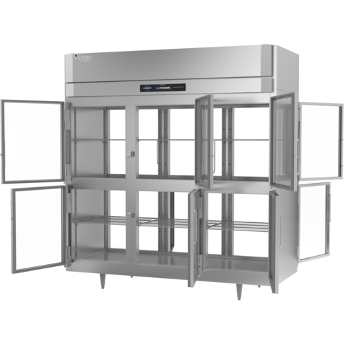 Victory RSA-3D-S1-PT-HG-HC 77.75" W Top Mounted Stainless Steel Exterior Pass-Thru UltraSpec Series Refrigerator - 115 Volts