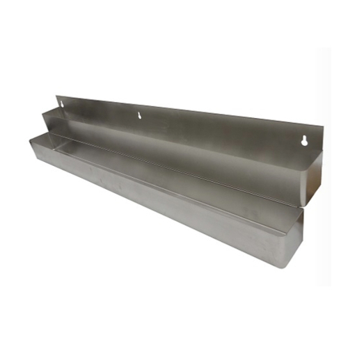NBR Equipment SR-36D 36" W x " D x 8" H Stainless Steel Keyhole Mount Double Underbar Speed Rail