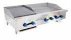 Comstock-Castle 3248-24-2RB-LP 48" W Stainless Steel Countertop Liquid Propane Char-Broiler Griddle Combination - 110,000 BTU