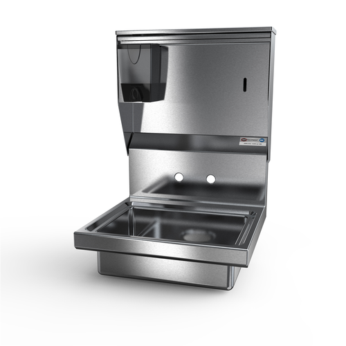 NBR Equipment HS2-W2-4-TD 17.13" W x 15.5" D x 25.75" H Stainless Steel Handsink