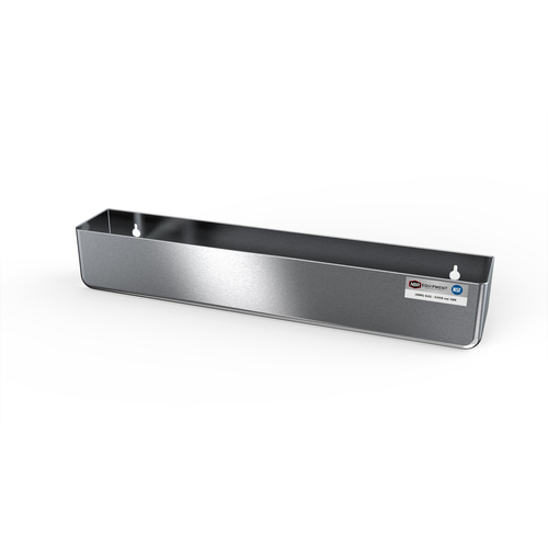 NBR Equipment SR-24S 24" W x " D x 4" H Stainless Steel Keyhole Mount Single Underbar Speed Rail