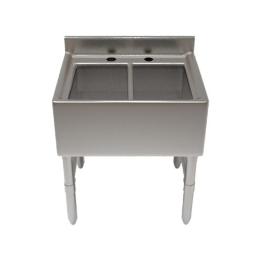 NBR Equipment UD-4-101410-48 48" W x 21.25" D x 32.5" H Stainless Steel (3) Compartments Premium Underbar Sink Unit