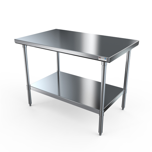 NBR Equipment TS-4830 48"W x 30"D x 35.75"H Stainless Steel Premium Work Table