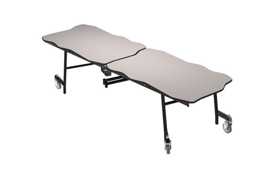 National Public Seating MBT8 30" W x 97" D x 29" H Rectangle 14 Gauge Steel Bedrock Mobile Cafeteria Table